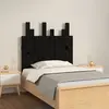 Image de vidaXL Tête de lit murale - Bois massif de pin Noir