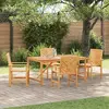Image de vidaXL Ensemble de salle à manger pour jardin 5 pcs Marron