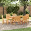 Image de vidaXL Ensemble de salle à manger pour jardin 7 pcs Marron