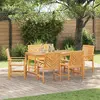 Image de vidaXL Ensemble de salle à manger pour jardin 6 pcs Marron