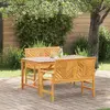 Image de vidaXL Ensemble de salle à manger pour jardin 3 pcs Marron