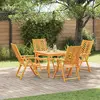 Image de vidaXL Chaise de jardin 4 pcs Marron 57 x 72 x 109 cm