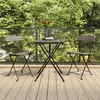 Image de VidaXL Ensemble de bistro pliable 3 pcs - Gris