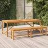 Image de vidaXL Table à manger de jardin en bois d'acacia