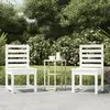 Image de vidaXL Chaises de jardin - Blanc Bois de pin