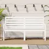 Image de VIDAXL Banc de jardin blanc bois massif de pin