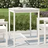 Image de Table de jardin vidaXL - Blanc 82,5x82,5x110 cm