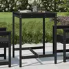 Image de vidaXL Table de jardin 82,5x82,5x110 cm - Bois Massif de Pin - Noir