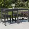 Image de Table de jardin vidaXL - Gris 203,5x90x110 cm