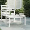 Image de vidaXL Table de jardin 82.5x50.5x45 cm - Blanc