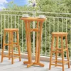 Image de vidaXL Table de bar Ø60x105 cm acacia solide