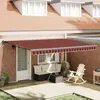 Image de vidaXL Auvent rétractable orange et marron 4,5x3 m tissu et aluminium