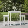 Image de vidaXL Ensemble de bar jardin 3 pcs - Blanc