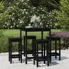 Image de vidaXL Ensemble de bar de jardin 5 pcs - Noir