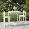 Image de vidaXL Ensemble de bar de jardin 3 pcs blanc - Bois de pin massif
