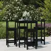 Image de vidaXL Ensemble de bar de jardin 5 pcs - Noir