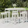 Image de vidaXL Ensemble de bar de jardin 7 pcs blanc