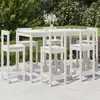Image de vidaXL Ensemble de bar de jardin 7 pcs - Blanc bois de pin