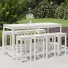 Image de Ensemble de bar de jardin 9 pièces - Blanc - Bois de pin