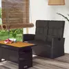 Image de vidaXL Banc inclinable Résine tressée