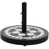Image de VidaXL Base de parasol noir et blanc rond 12 kg