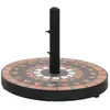 Image de VidaXL Base de parasol terre cuite et blanc 12 kg - Rond