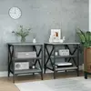 Image de VidaXL Tables d'appoint sonoma gris 40x42x50 cm bois et acier