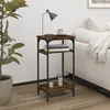 Image de VidaXL Table d'appoint Chêne fumé - 40x30x75 cm