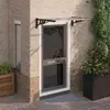 Image de vidaXL Auvent de porte - Noir et transparent