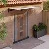 Image de vidaXL Auvent de porte - Noir et transparent