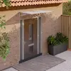 Image de vidaXL Auvent de porte - Gris et transparent