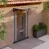 Image de vidaXL Auvent de porte 152,5x90 cm Noir