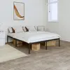 Image de vidaXL Cadre de lit métal sans matelas noir 140x190 cm