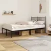 Image de vidaXL Cadre de lit métal sans matelas avec tête de lit noir 120x200cm