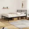 Image de vidaXL Cadre de lit métal sans matelas et tête de lit noir 160x200 cm