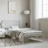 Image de vidaXL Cadre de lit 100x200 cm - Métal Blanc