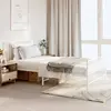 Image de vidaXL Cadre de lit métal sans matelas et pied de lit blanc 107x203 cm