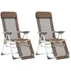 Image de vidaXL Chaises de camping pliantes marron
