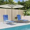 Image de vidaXL Chaise longue pliable Bleu