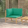 Image de vidaXL Canapé d'angle jardin bambou - Vert