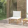 Image de Canapé central de jardin avec coussins - Blanc crème