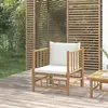 Image de vidaXL Canapé de jardin - Blanc crème