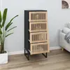 Image de vidaXL Buffet haut - Noir