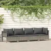 Image de VIDAXL Salon de jardin 4 pcs avec coussins - Gris