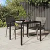 Image de vidaXL Table de Jardin Marron 90 x 90 x 75 cm polyrotin