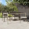 Image de vidaXL Table de Jardin Beige 190 x 90 x 75 cm polyrotin