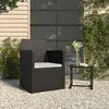 Image de vidaXL Fauteuil de jardin avec coussin Noir Résine tressée