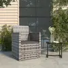 Image de vidaXL Fauteuil de jardin avec coussin - Gris