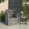 Image de vidaXL Fauteuil de jardin avec coussins - Gris