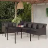 Image de vidaXL Ensemble à manger de jardin 2 pcs - Noir